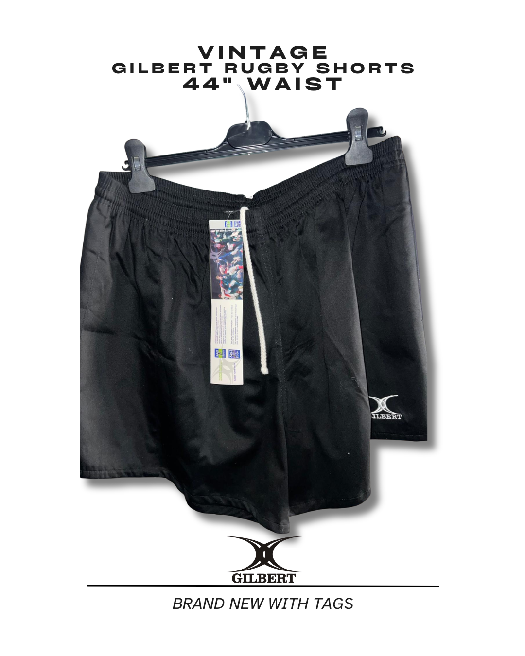 Vintage Gilbert Rugby Classic 44" Waist Shorts BNWT