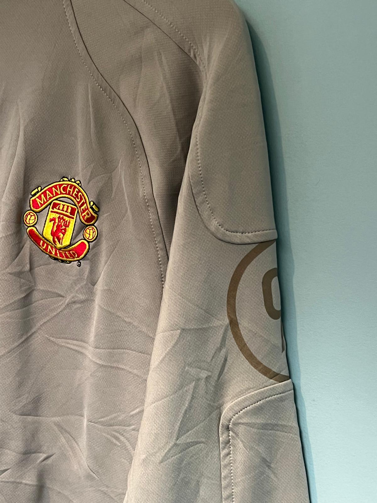 Manchester United 2004-2006 Nike 1/4 Zip Training Top Grey