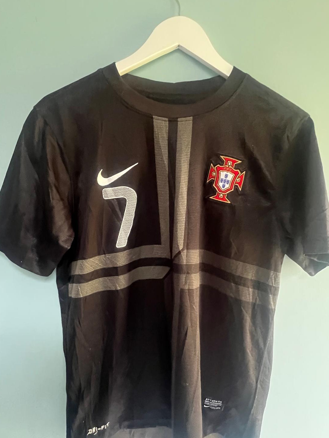 Vintage Portugal National Football Team Shirt Nike Ronaldo #7 Small