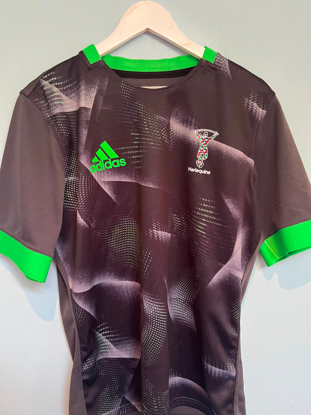 2021/2022 Harlequins Rugby Player Issue Training Shirt Adidas Chisholm Large