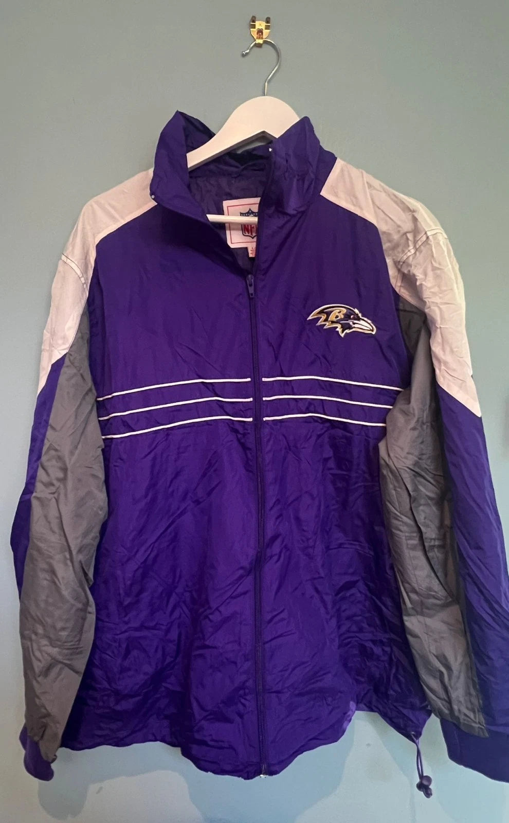 Official NFL Retro Baltimore Ravens Large Starter Jacket