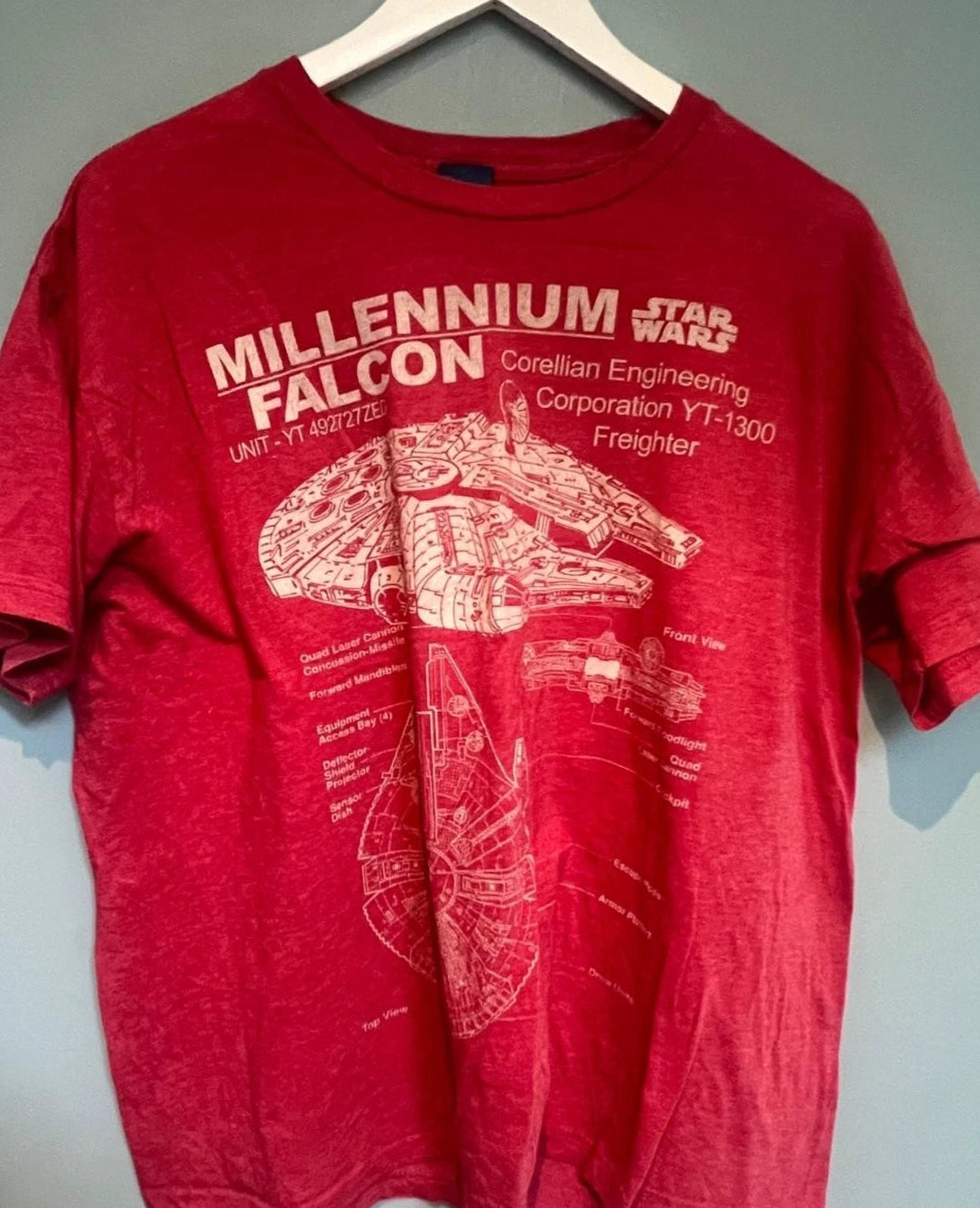 Official Star Wars Millenium Falcon Tee Shirt Large